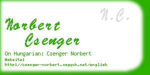 norbert csenger business card